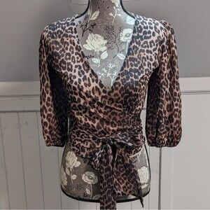Ganni Tilden Mesh Wrap Top